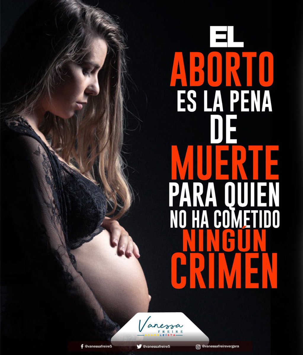 VanessaFreireV's tweet photo. El aborto no es la solución al problema, estamos condenando a pena de muerte a un ser humano  que no ha cometido ningún delito.
Donde quedan los derechos a la vida?
#LeyAbortistaNO 
@AsambleaEcuador https://t.co/Ztb1sZ4cgF