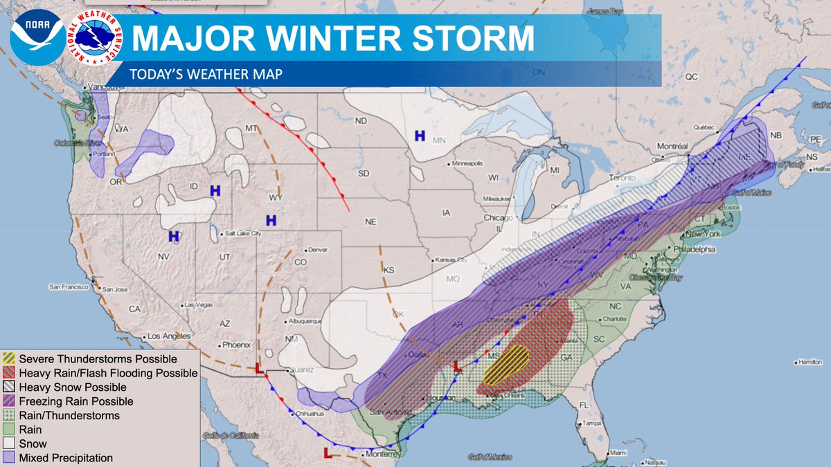 NWS's tweet photo. The national weather picture today is...complicated.

Follow your local NWS forecast office - one of 122 across the nation - to get clarity on what to expect through the next few days: https://t.co/GWrG0hCgjd https://t.co/xpDjfOz7RL