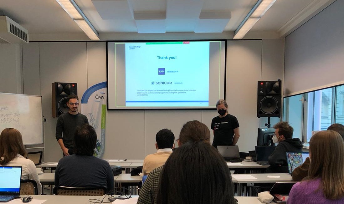 SONICOM (@sonicomproject) on Twitter photo Several SONICOM partners are presenting today and tomorrow at the AABBA annual meeting, dedicated to promoting exploration and development of binaural and spatial models and their applications - nice to finally meet in person! 🙌 <a href="/ari_oeaw/">Schallforschung ÖAW</a> <a href="/ImperialDyson/">Dyson School of Design Engineering</a>
oeaw.ac.at/isf/forschung/… Several SONICOM partners are presenting today and tomorrow at the AABBA annual meeting, dedicated to promoting exploration and development of binaural and spatial models and their applications - nice to finally meet in person! 🙌 <a href="/ari_oeaw/">Schallforschung ÖAW</a> <a href="/ImperialDyson/">Dyson School of Design Engineering</a>
oeaw.ac.at/isf/forschung/…