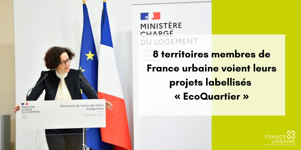[#Urbanisme 🏙️]👏 Félicitations à <a href="/dijon/">Ville de Dijon</a>, <a href="/Dunkerque/">Ville de Dunkerque</a>, @MairiedeMetz, <a href="/Bordeaux/">Bordeaux</a>, <a href="/Paris/">Paris</a>, <a href="/ClermontFd/">Clermont-Ferrand</a>, <a href="/lillefrance/">Ville de Lille</a> et <a href="/saintdenis974/">Saint-Denis de La Réunion</a>, qui font partie des lauréats des labels #EcoQuartiers 2021 👉 bit.ly/3GoRoLu <a href="/ecoquartiers/">EcoQuartiers</a>