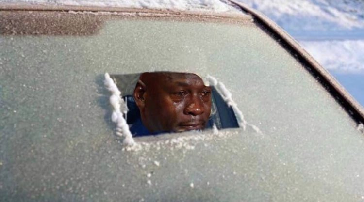 enri_trueblue's tweet photo. My drive to work. #txwinter https://t.co/RpEe0X7pgk