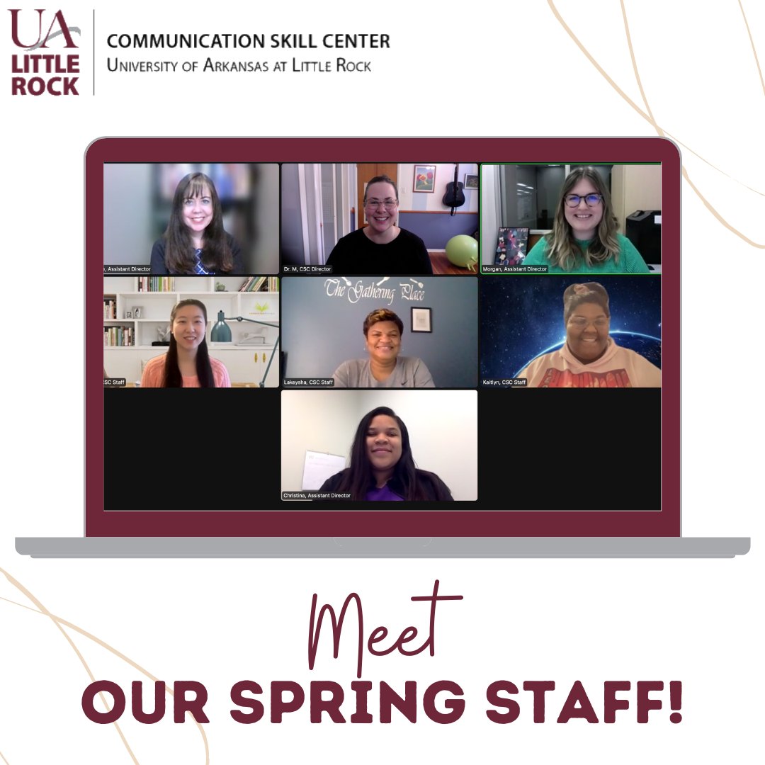 CommSkillCenter's tweet image. Meet the Staff! Come see us in the new Learning Commons in the Ottenheimer Library or make an appointment for a virtual evening appointment. Link in bio!