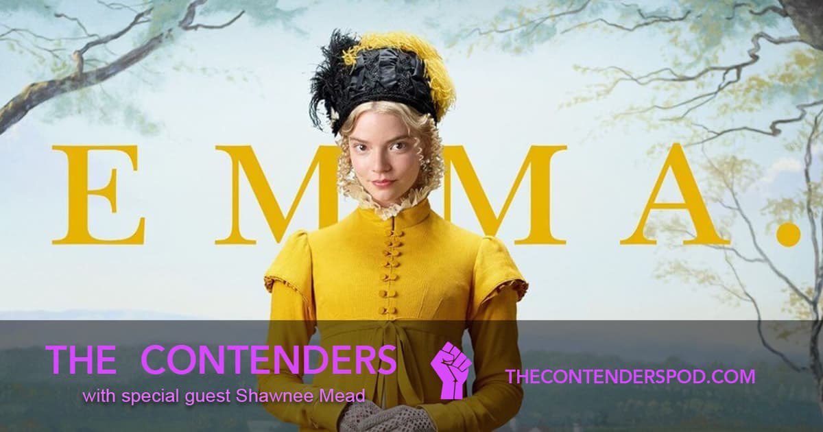 CageClubPod's tweet photo. Calling all Austen-heads! This episode, @tobinaddington &amp; @SassyNerdMT welcome @ShawneeMead to dive into Autumn de Wilde’s 2020 adaptation of “Emma” on the NEW @Contenders_Pod!
 https://t.co/kEN4ieOMYI https://t.co/32sP6LUdma