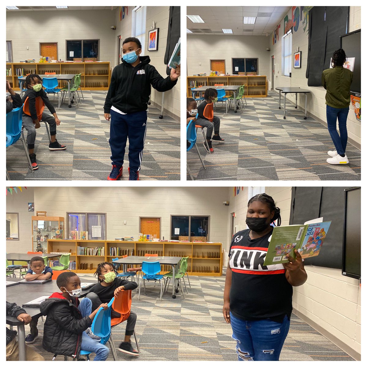 PerkMediaCenter's tweet photo. Love seeing the confidence and bravery of our 5th grade @APSPerkerson Wildcats reading for some of our younger students!

@Duncan_D0nut @mitchells2 @principaltford @PESCoach @AyersPES_AP 

#Reading #educators #learning #books #BraveGeneration https://t.co/xYHCdejaeg