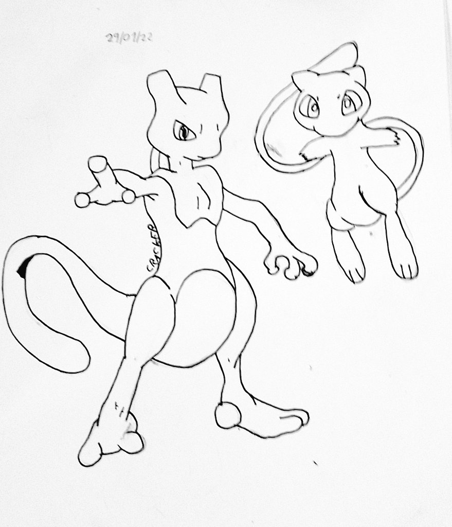 Mewtwo 3 coloring page