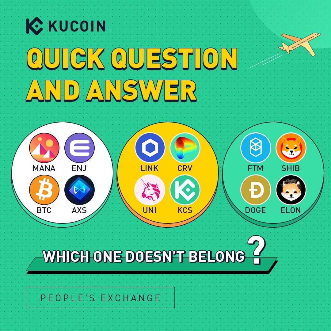 kucoincom's tweet photo. Which one doesn't belong? 🧐 https://t.co/Ou5jZJM9td