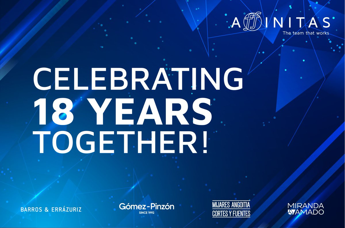 GPALegal's tweet photo. ¡Hoy celebramos 18 años de haber formado una de las alianzas más sólidas de la región! Continuaremos brindando servicios legales de calidad a todos nuestros clientes. #TheTeamThatWorks https://t.co/WFqRBevWBU