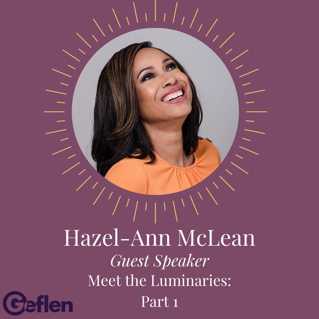 Geflen1's tweet photo. Meet our guest speaker for #MeetTheLuminaries Part 1, Hazel-Ann McLean! Hazel has led organizational change at many companies for over twenty years. She champions DEI to help organizations move in the direction of genuinely transformative change. Join us on February 24th! #Geflen https://t.co/3ksaEzGxUT