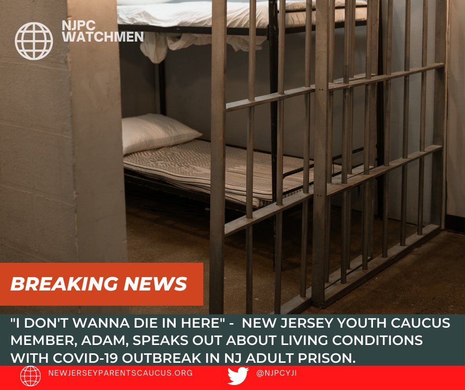 NJPCYJI's tweet photo. A lawsuit was filed by inmates at the Cumberland County jail,who claimed they were denied masks while being held in unsanitary close quarters in dormitory settings of multiple bunk beds in a cell.The statement given by Adam verifies that the unsafe living conditions still remain. https://t.co/VpCdCnh4Tg