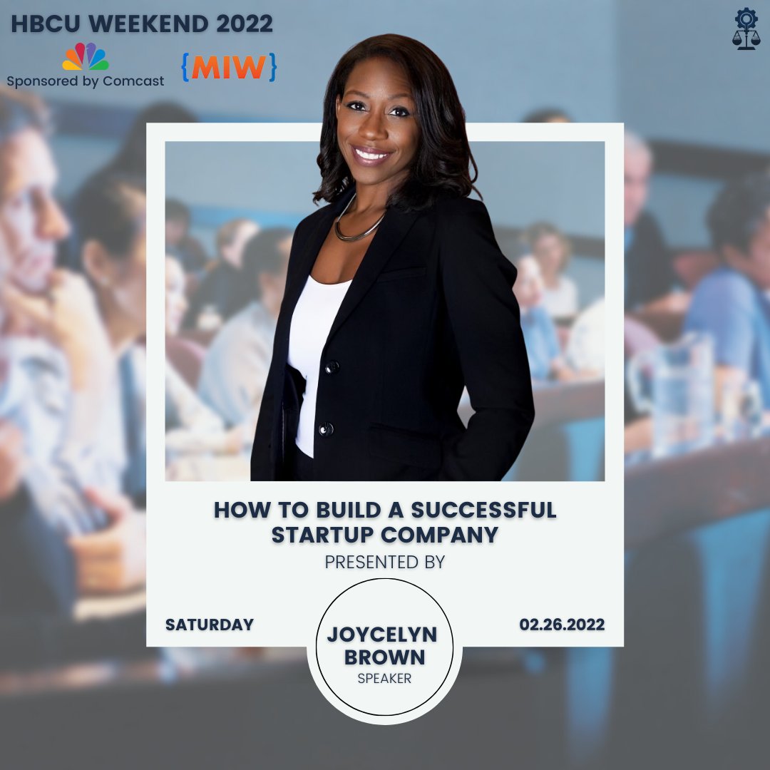 You won't want to miss this! 

We are so excited to announce that Joycelyn Brown, Esq. will be speaking at #HBCUWEEKEND2022 🎉🎉

Topics that will be covered: 
✔️Startup Basics
✔️Key Contracts
✔️Protecting your Intellectual Property
✔️Hiring the Right Talent
✔️Exit Strategies