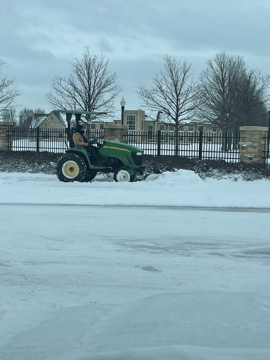 Our <a href="/HESfacilities/">HES Facilities Management</a> crew has been moving snow <a href="/utulsa/">The University of Tulsa</a> and campus is looking great (as always)!!!
