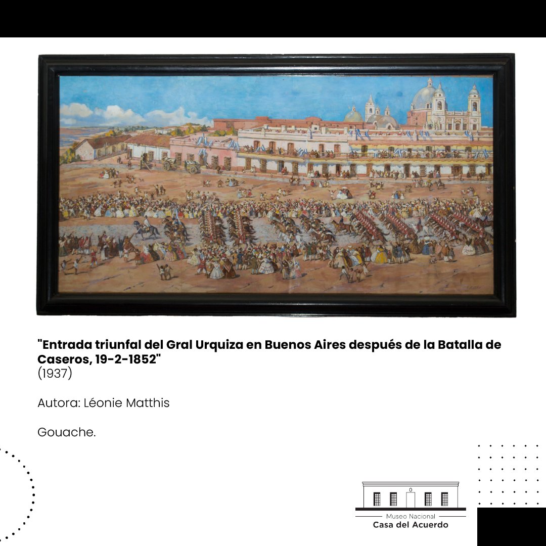 La Batalla de Caseros tuvo lugar el 3 de febrero del año 1852, fue el desenlace del enfrentamiento entre  unitarios y federales. El Museo Nacional Casa del Acuerdo, resguarda en su colección bienes culturales vinculados a este hecho histórico. Compartimos algunos de ellos 🙌