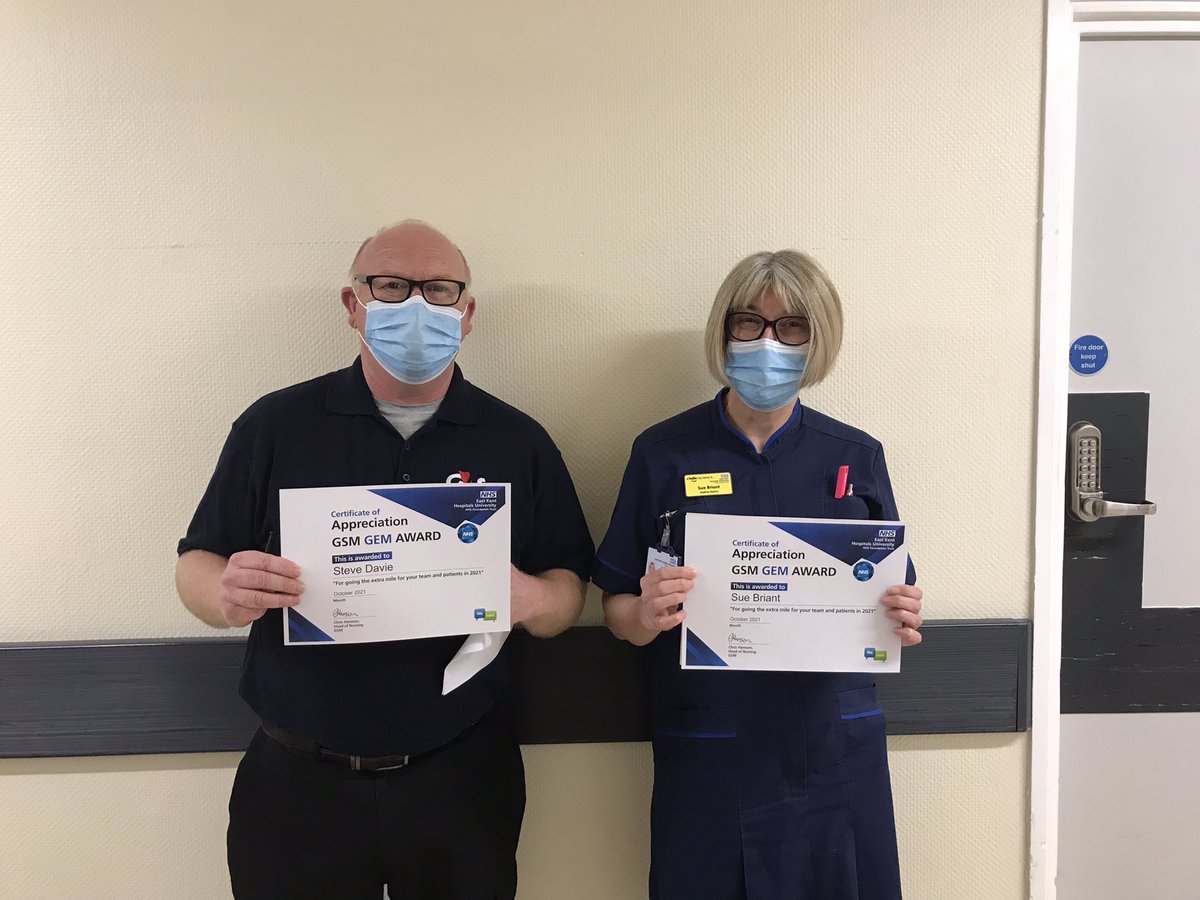 EastKentPNAs's tweet photo. Another 3 #GSMGEMs were celebrated todayโฆSteve Davie from @2getherSupport & our own Sue Briant & Rachael Crawte were touched by the appreciation their colleagues feel for them! #sparkle #everydayleader #inspire #valuingourstaff https://t.co/ib9SwClNq5