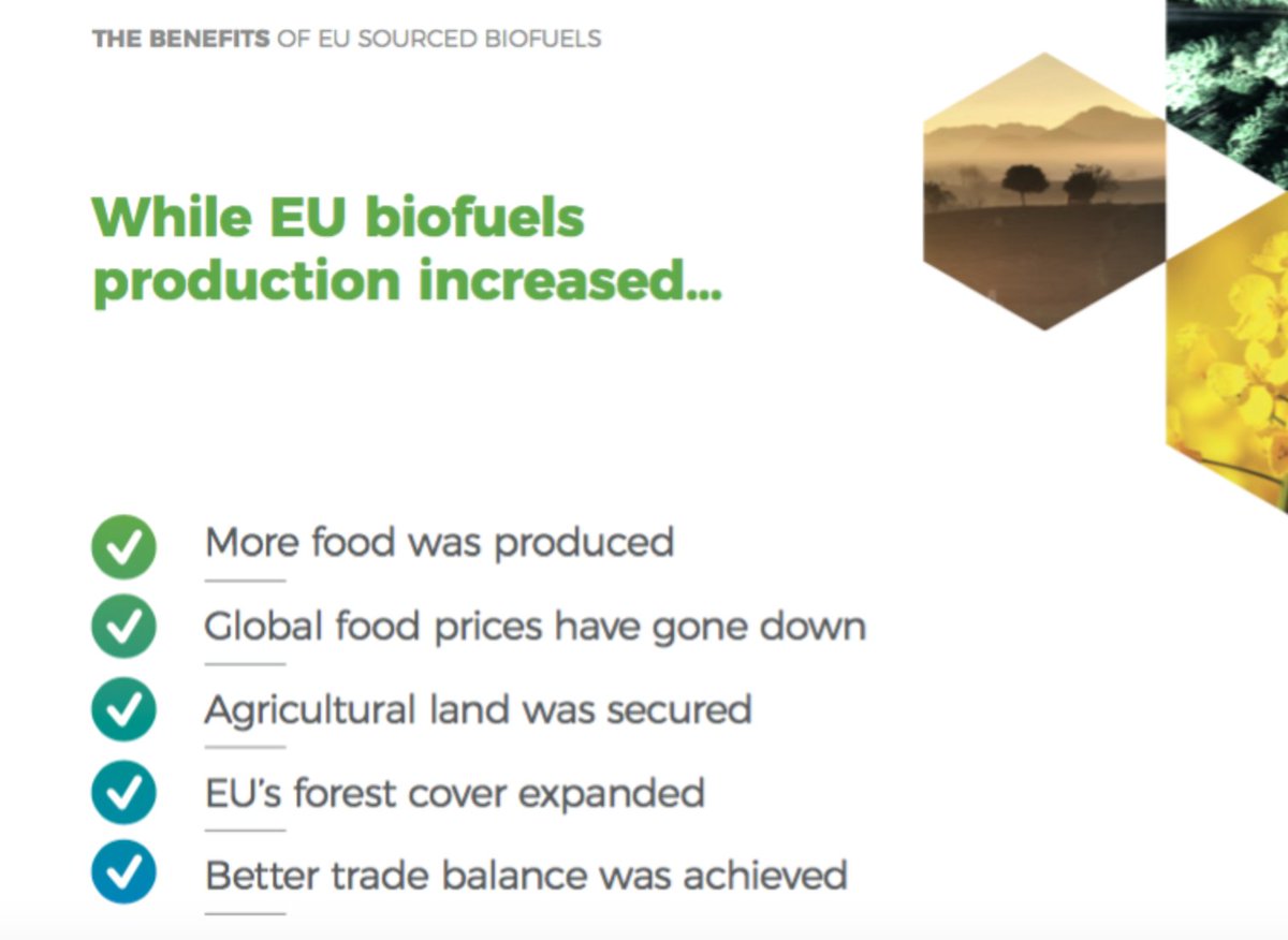 Conventional #biofuels 🌾⛽️ should not be excluded from the #EUTaxonomy, but instead be acknowledged!

👉 Take a look at the economic, environmental and social benefits of #EUSourcedBiofuels &amp; their contribution to the #GreenDeal goals: farm-europe.eu/travaux/the-be…