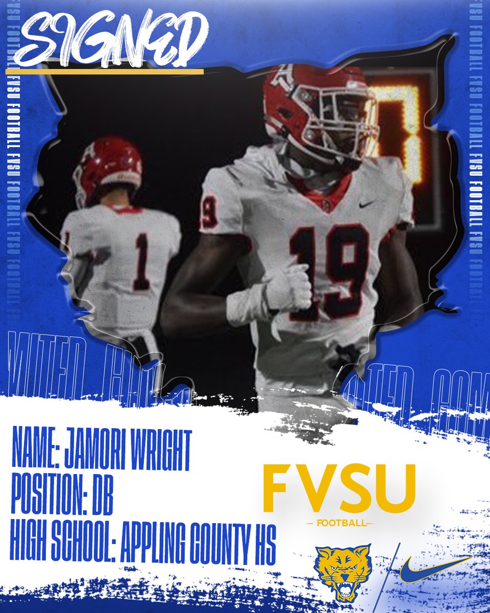Welcome to <a href="/FVSUFootball/">FVSU Football</a> !
 
Jamori Wright -
<a href="/Jamori_Wright/">Jamori Wright ✞ ¹⁹</a>
Appling County HS
DB
#DAH