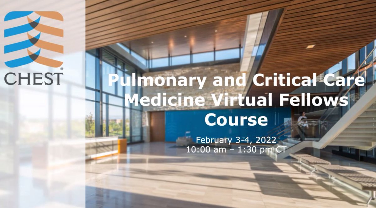 Jonah Rubin MD, FCCP (@jonahrubinmd) on Twitter photo Thrilled to be at <a href="/accpchest/">CHEST</a> Virtual Fellows Course! Will try to share bits and pearls as able on this thread (no guarantees!)
Thank you <a href="/meredithturetz/">Meredith Turetz</a> <a href="/subanichandra/">Subani Chandra</a> <a href="/DanckersMD/">Mauricio Danckers</a> and all who created this! Thrilled to be at <a href="/accpchest/">CHEST</a> Virtual Fellows Course! Will try to share bits and pearls as able on this thread (no guarantees!)
Thank you <a href="/meredithturetz/">Meredith Turetz</a> <a href="/subanichandra/">Subani Chandra</a> <a href="/DanckersMD/">Mauricio Danckers</a> and all who created this!