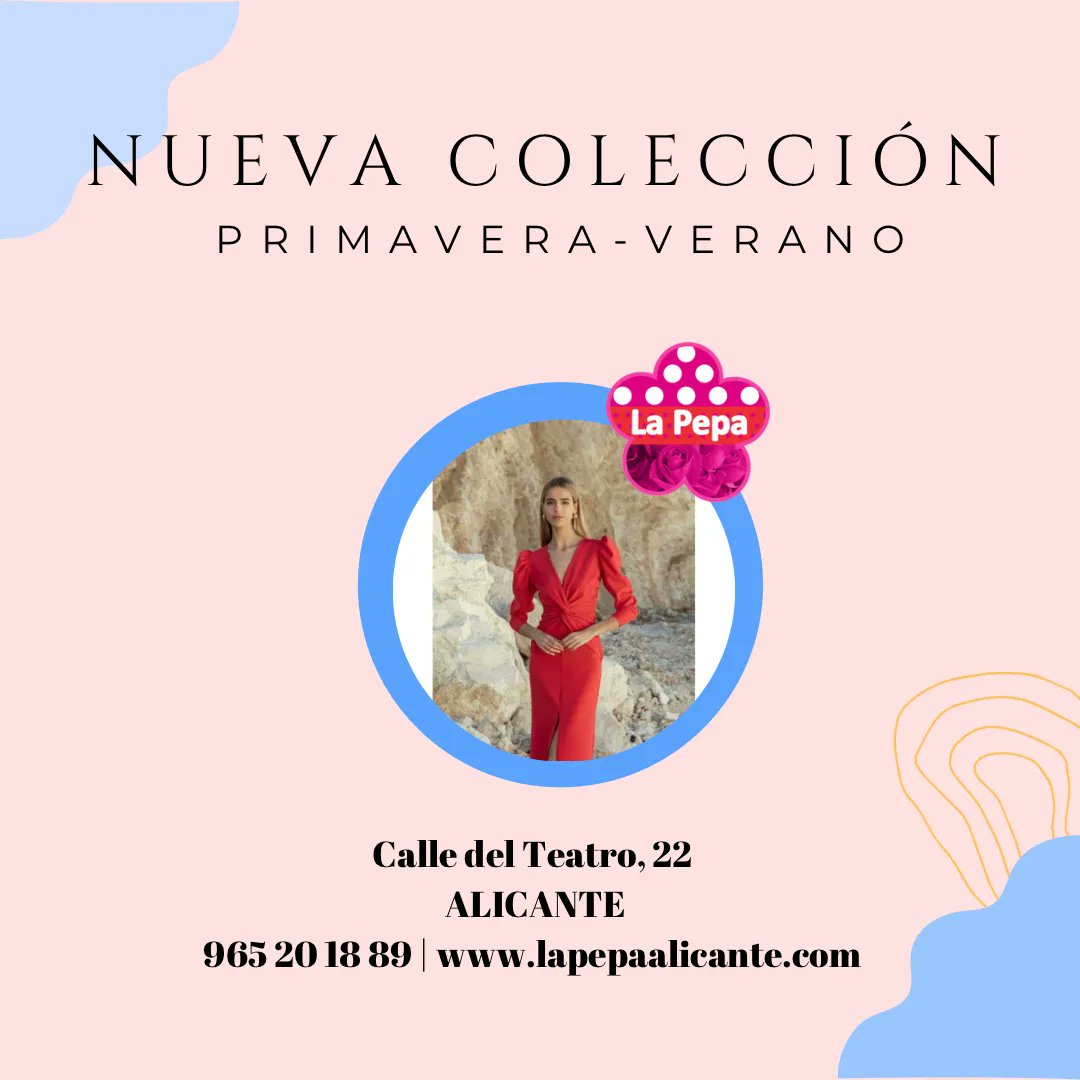 LaPepaAlc's tweet photo. Ven a ver la “Nueva Colección” Primavera - Verano. Te esperamos en la Pepa Alicante 👉 https://t.co/JylHc1sqiz #NuevaColección 
.
.
#moda #fashion #modafemenina #lapepaalicante #alicante https://t.co/v1vM1SijV8