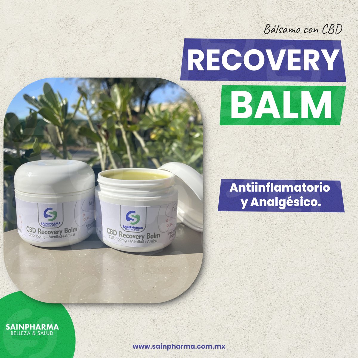 Sainpharma1's tweet photo. Nuestro bálsamo gracias a sus ingredientes naturales y los beneficios del CBD es ideal para dolores musculares y articulares
Relájate y siente un alivio con nuestro recovery balm.
#cbdoil #sainpharma #cbdsainpharma #recoverybalm
https://t.co/qklp96FTIw