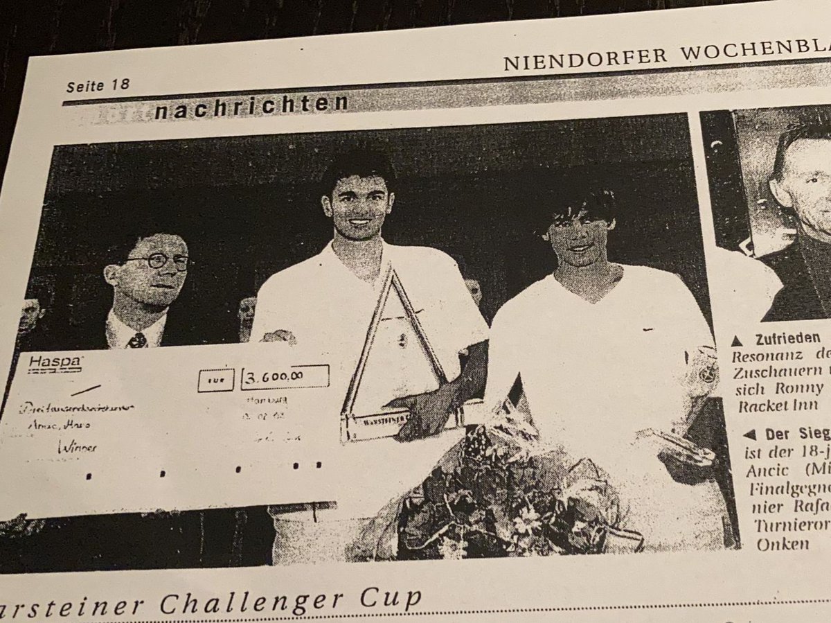 ATPChallenger's tweet photo. From Hamburg ➡️ Melbourne

On this day in 2003, @RafaelNadal competed in his first #ATPChallenger final, battling Mario Ancic in Hamburg. 

19 years and 21 Grand Slam 🏆 later... the rest is history. https://t.co/f6YVAvg2e1