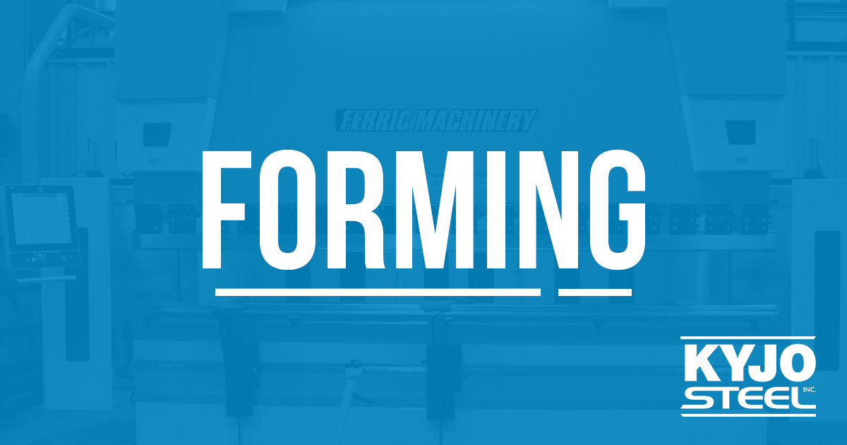 Why choose KYJO Steel for your forming needs?

✅ Willingness and ability to form a variety of shapes and sizes
✅ Simple bends to complex shapes
✅ Anything from gauge material up to a thickness of 1-inch

Learn more:
kyjosteel.com/services/formi…