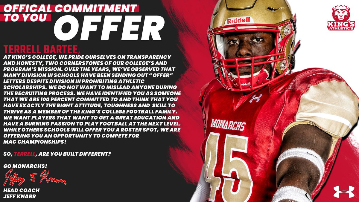 Terrell bartee (@terrellbartee53) on Twitter photo Blessed to receive an offer to <a href="/KingsCollegeFB/">King's Football 🏈</a> . Thanks to the coaches staff and players for great visit.<a href="/CoachBatts/">Joe Battaglia</a> <a href="/FBConcordiaPrep/">Concordia Prep Football</a> <a href="/jeff_knarr/">Jeff Knarr</a> <a href="/Coach_Bantell/">Chris Bantell</a> Blessed to receive an offer to <a href="/KingsCollegeFB/">King's Football 🏈</a> . Thanks to the coaches staff and players for great visit.<a href="/CoachBatts/">Joe Battaglia</a> <a href="/FBConcordiaPrep/">Concordia Prep Football</a> <a href="/jeff_knarr/">Jeff Knarr</a> <a href="/Coach_Bantell/">Chris Bantell</a>