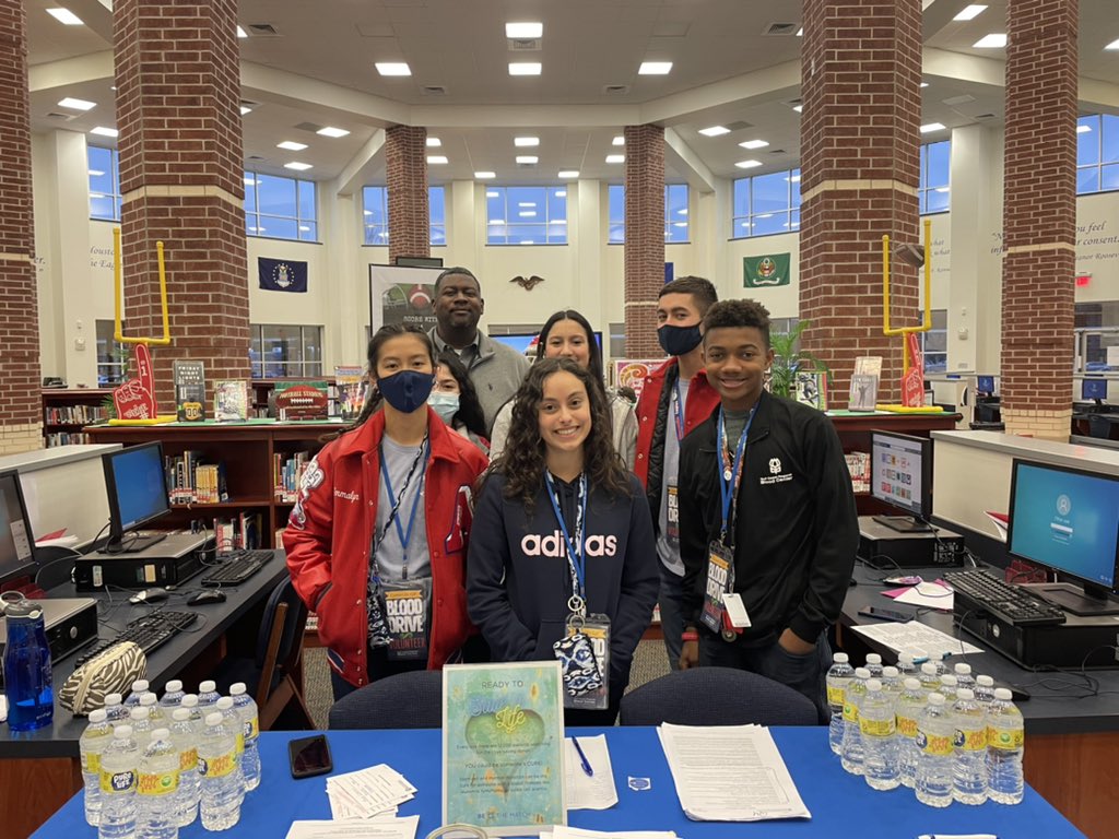 The cold weather can’t stop it from being a great day at the 🅰️! 🦅 Blood drive &amp; Be the Match sign ups in the library all day! Thanks Mr Falker for your support! <a href="/HumbleISD_AHS/">The Atascocita HS</a> <a href="/HumbleISD_CTE/">Humble ISD CTE</a>