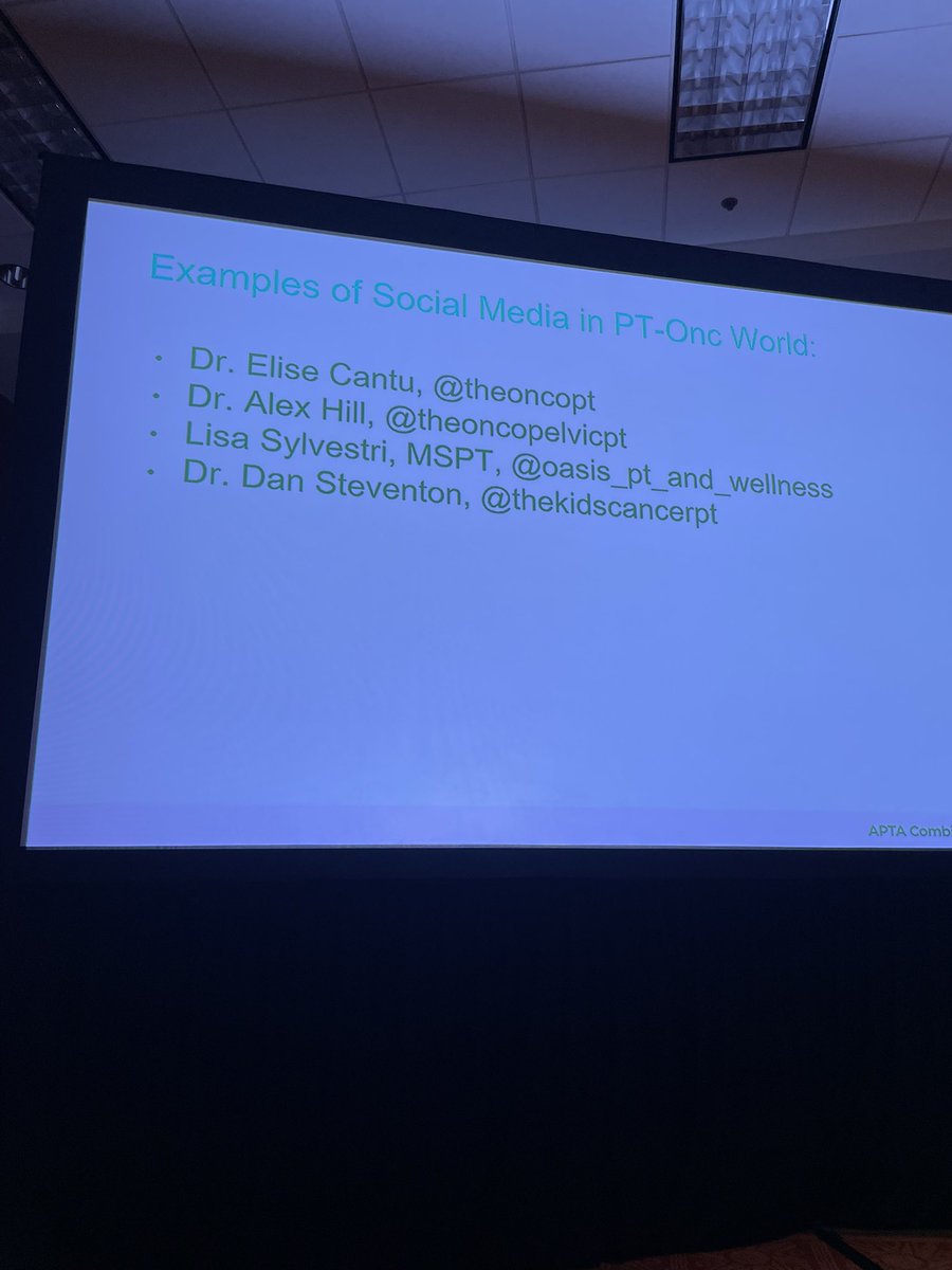 Omg got a shoutout in the first session of the day with these amazing PTs—what an honor!!!  <a href="/OncoPelvicPT/">Dr. Alex Hill, PT, DPT</a> <a href="/TheKidsCancerPT/">PT Dan</a> 
#CSM2022