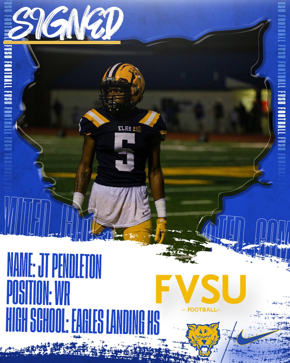 Welcome to <a href="/FVSUFootball/">FVSU Football</a> !
 
J.T Pendleton -
<a href="/jatonyy/">JT.Pendleton ☺︎</a>
Eagles Landing HS
WR
#DAH