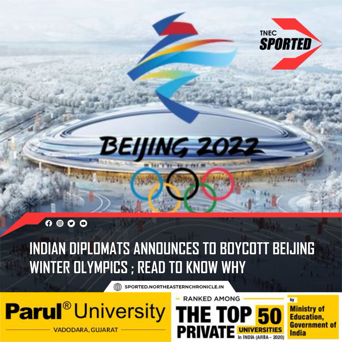 sported_tnec's tweet photo. India has announced a diplomatic ban on Beijing Winter Olympics. The reason being Beijing's decision to have Qi Fabao, a PLA regiment commander who sustained a head injury while fighting in the Galwan Valley border skirmish with India, as torchbearer during the ‘Torch Relay’. https://t.co/WLgHetfLgB