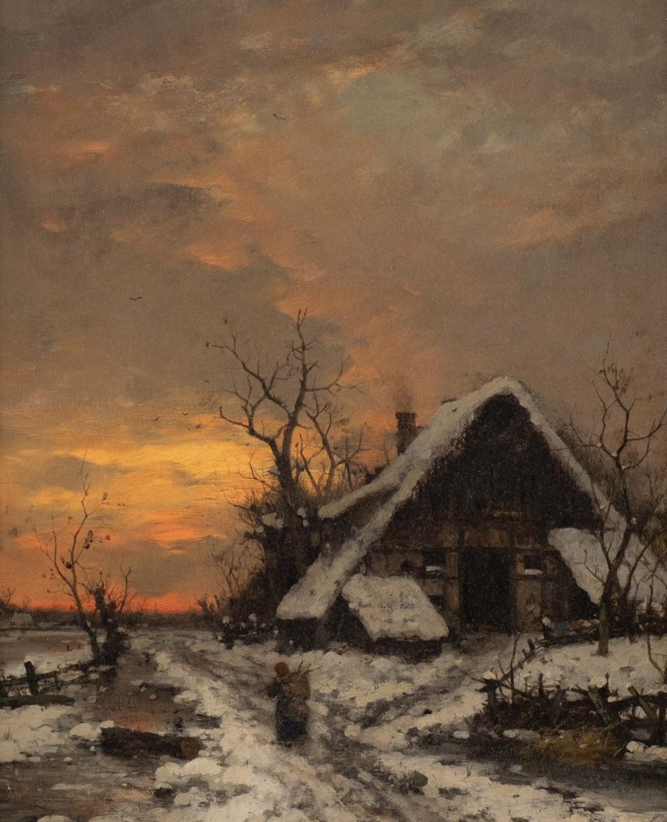 Ve biz; Yine bir kış daha geçireceğiz. Ümidimizin ateşinde ısınarak.
-Nazım Hikmet

(Carl Schultze “Akşam Vakti Kış Manzarası”1882🖌🎨)