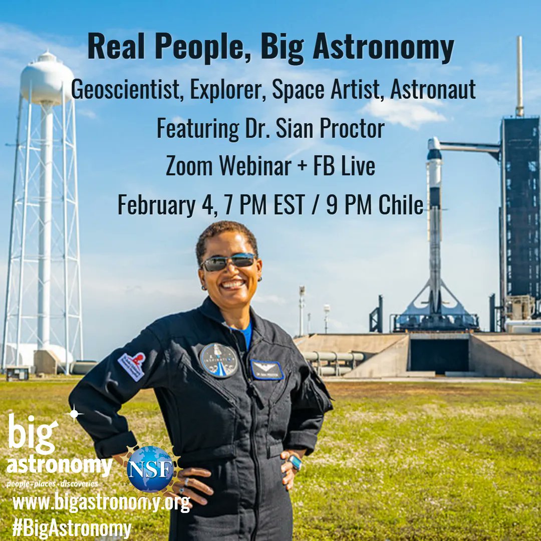 Don't miss our exciting conversation with Dr. Sian Proctor tomorrow evening! Watch on Facebook Live or register for the Zoom webinar here: buff.ly/3ueFUYC