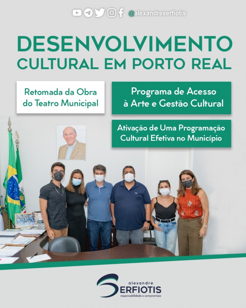 Uma grande notícia, amigos! O Governo do Estado aprovou 8 projetos culturais grandes nas últimas semanas e a retomada das obras do nosso Teatro Municipal está entre eles, fruto de muito empenho de nossa equipe e parceria entre o nosso governador, Cláudio Castro.