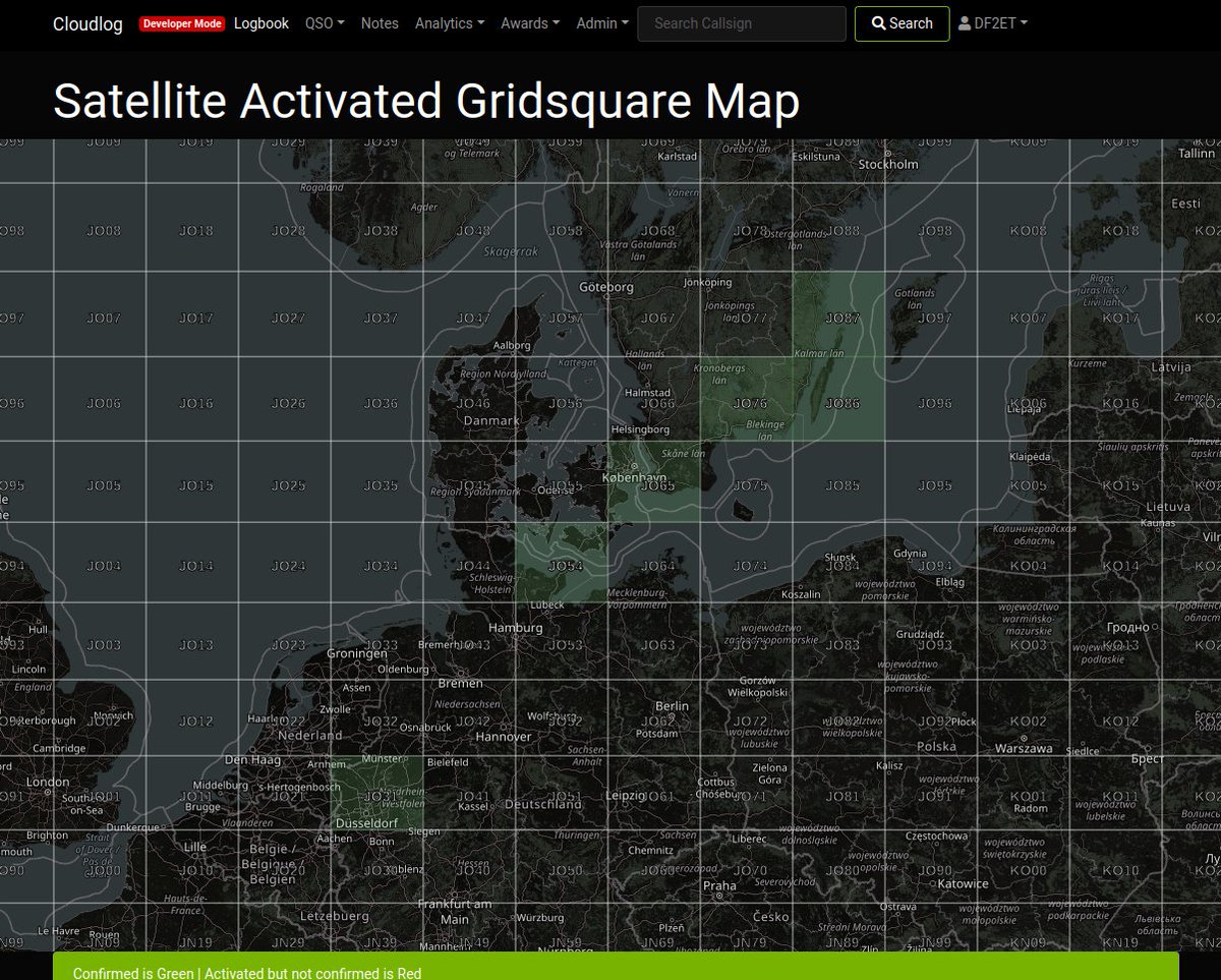 flo_0_'s tweet photo. Playing #reverselogbook: Make @cloudloghq show all activated (#SAT) grids from your logbook. Wonder what that would look like in some of the rover's logbooks out there
#hamradio #piy #patchityourself #amsat https://t.co/amzQWv4nFu