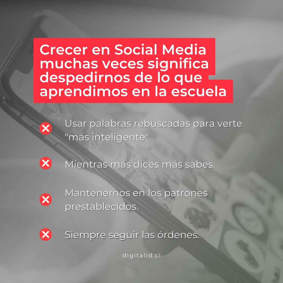 Digital_iD_cl's tweet image. Crecer en #SocialMedia significa romper las reglas, ser irreverentes y olvidar los protocolos. No olvides que tienes  solo 3 segundos para captar la atención del usuario. 😉
¿Qué es lo que más te ha costado desaprender en Social Media? 📬
#AgenciaDigital #Instagram #Facebook