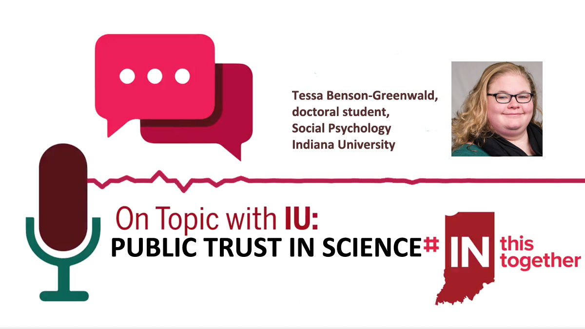 What makes up our trust in experts? <a href="/IUPsychBrain/">IU Psychological and Brain Sciences</a>'s <a href="/GreenwaldTessa/">Dr. Tessa Benson-Greenwald</a> and her co-authors are out to understand and explain institutional trust, or "Do people feel they can depend on science and scientists?"

She talks about their research here.

soundcloud.com/on-topic-with-…