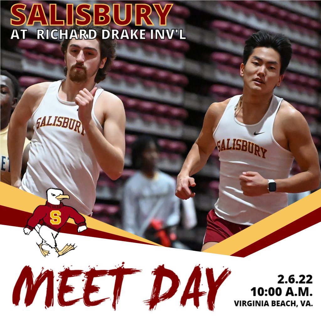 TF: <a href="/SalisburyXC_TF/">Salisbury XC and T&F</a> heads down the Bay for the Richard Drake Invitational at Va. Wesleyan. First events from the Virginia Beach Sports Center are slated for 10 a.m.

📺: boxcast.tv/view/virginia-…
📈: results.blueridgetiming.com/2022/vwurichar…

#GoGulls | #d3tf