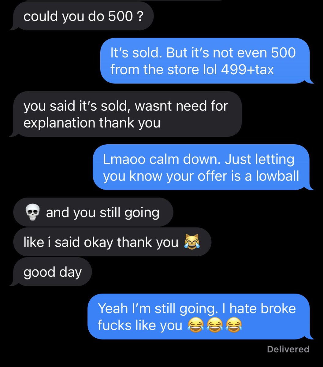 Sneak_Back's tweet photo. Lmao I hate people man. Tryna get a ps5 for less than retail 💀 https://t.co/4eqKYUTyHW