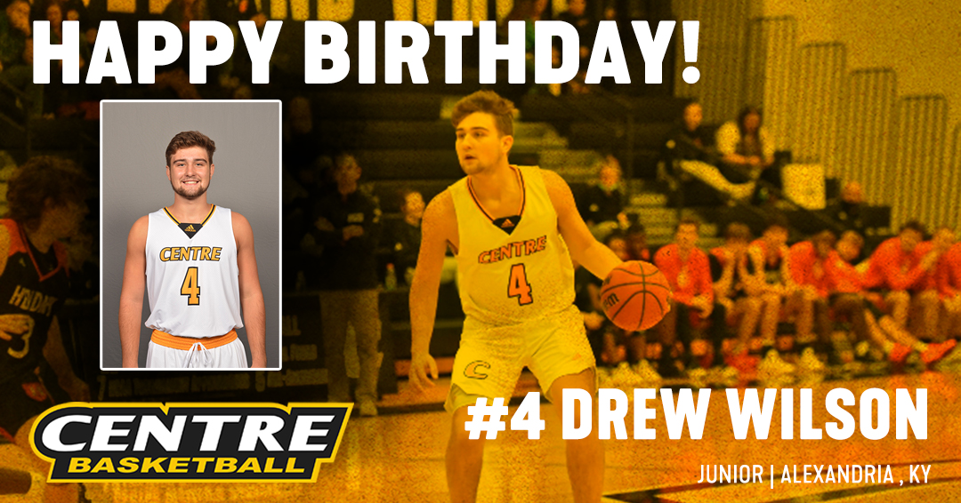 CentreMBB's tweet photo. RT 📲 and Favorite 💙 to join us in wishing a HAPPY BIRTHDAY to our junior from Alexandria, KY 
@DreWillie5

#GoldRush ⚫️🟡 https://t.co/hHrcmVh0ws