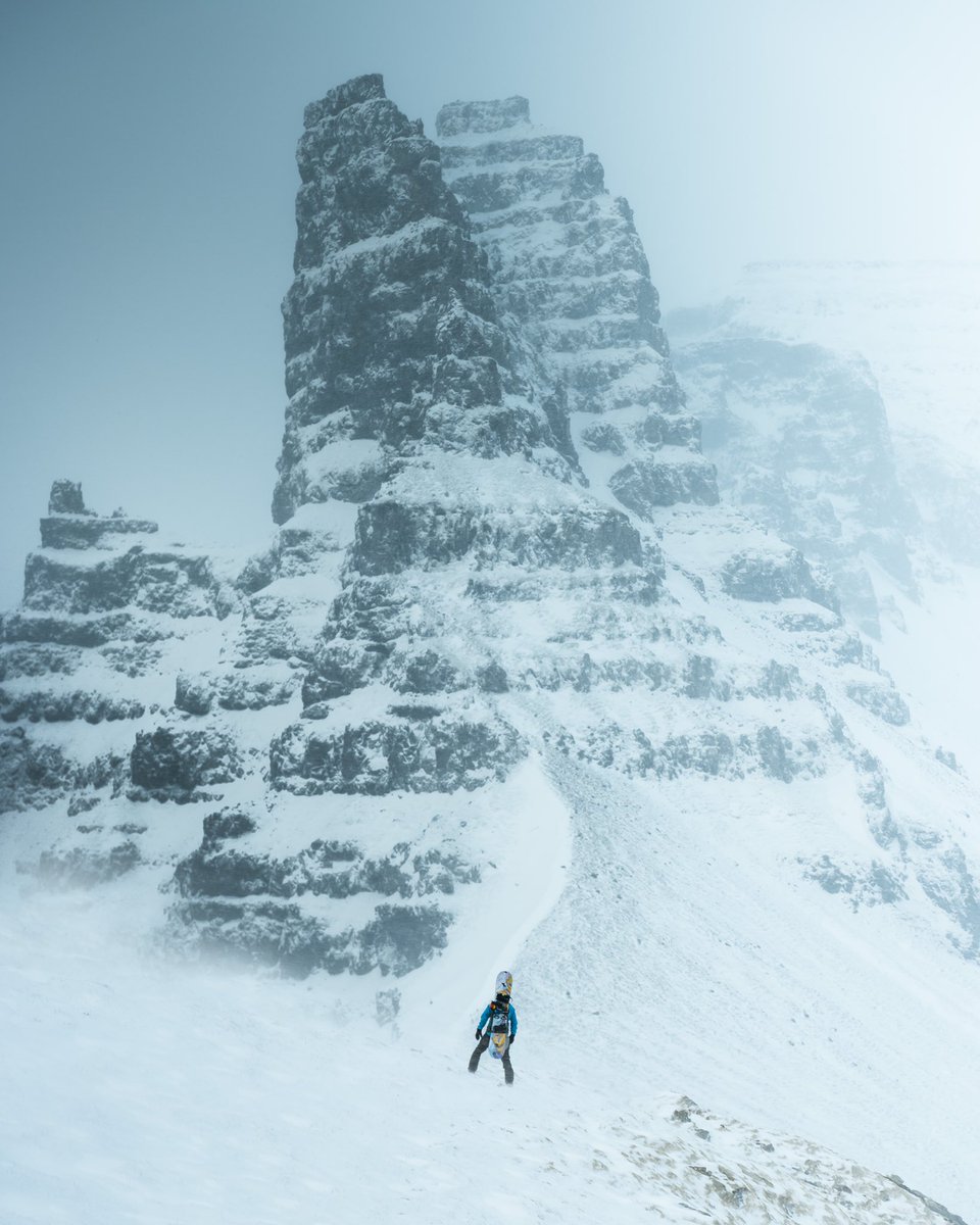thrainnko's tweet photo. Splitboarding in some not-so-ideal conditions in East Iceland. We found a line down though! #iceland https://t.co/ef6AJwf2zU