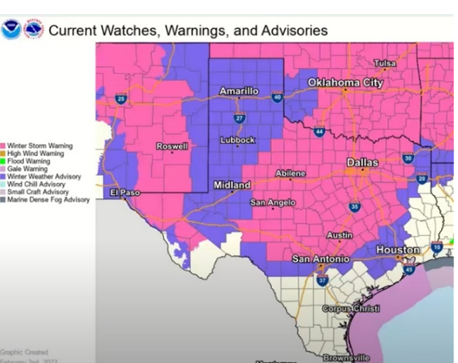 TXOGA's tweet photo. Even as freezing weather and precipitation is sweeping across the state, Texas has abundance of natural gas. Natural gas production combined with natural gas storage far exceeds total Texas demand. Read more in TXOGA's Situation Report for today: https://t.co/ArhjqXyp9w https://t.co/BzY6fPAu1I