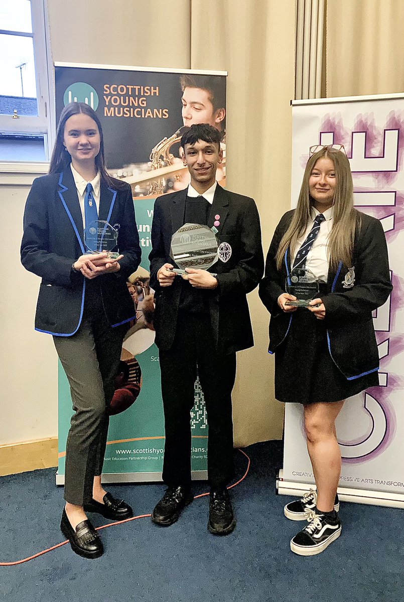 Huge congratulations to marimba player Akshar Abdullah, S5 pupil from @allsaintsrcsec, who won our <a href="/GlasgowCREATE/">Glasgow CREATE</a> final this afternoon! Congratulations too to Elina Purina, S5 pianist from <a href="/HolyroodSec/">Holyrood Secondary</a>, and Allie McEwan, S5 singer from <a href="/stmargaretglas/">St Margaret Mary's Secondary School</a>, for being runners up!