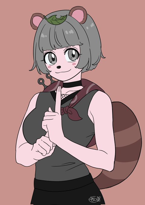 「raccoon girl upper body」 illustration images(Latest)