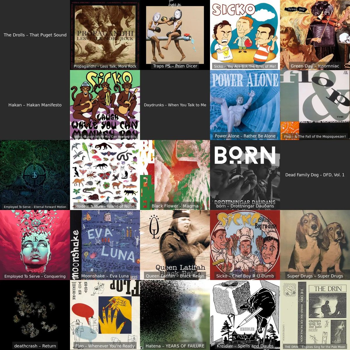 weekly five by five albums in heavy rotation
feat. <a href="/employedtoserve/">Employed To Serve</a> <a href="/supergoing/">pory</a> <a href="/Myndfuneral/">Cloakroom</a> @kreidler_twit <a href="/m0dernnature/">Modern Nature</a> <a href="/daydrunksband/">Daydrunks (The Band)</a> &amp; more