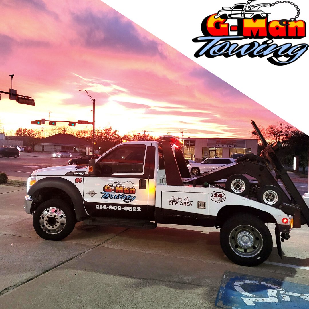 G-Man Towing, your local car tow. We are proud to offer the quality of service you will never have to worry about! Give us a call today!

g-mantowing.com

214-909-6622

#towing #towingservices #towtruck #vehicleemergency #tow