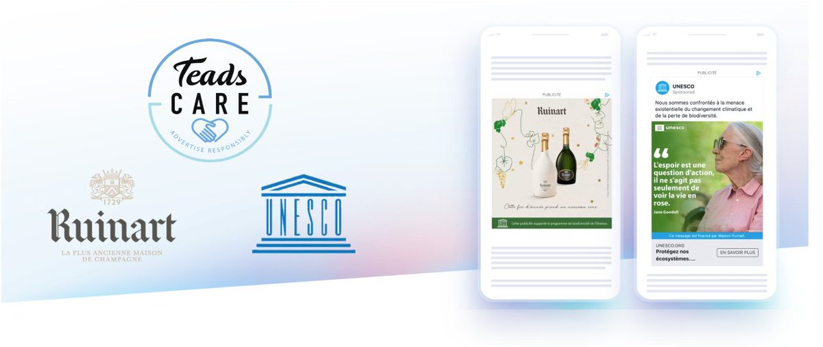 Maison Ruinart inaugure le programme de publicité solidaire de <a href="/TeadsFR/">Teads FR</a> e-marketing.fr/Thematique/gre… <a href="/MaisonRuinart/">Ruinart</a>