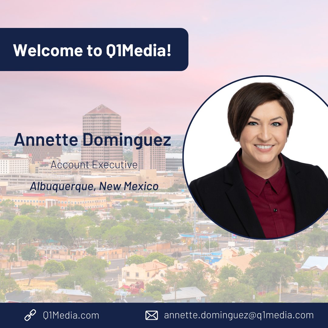 We’d like to give a warm welcome to our newest Account Executive based in Albuquerque, Annette Dominguez! Annette joins us with 14 years of traditional media &amp; digital marketing experience, which includes 6 years as an Integrated Digital Specialist. Welcome to the team, Annette!