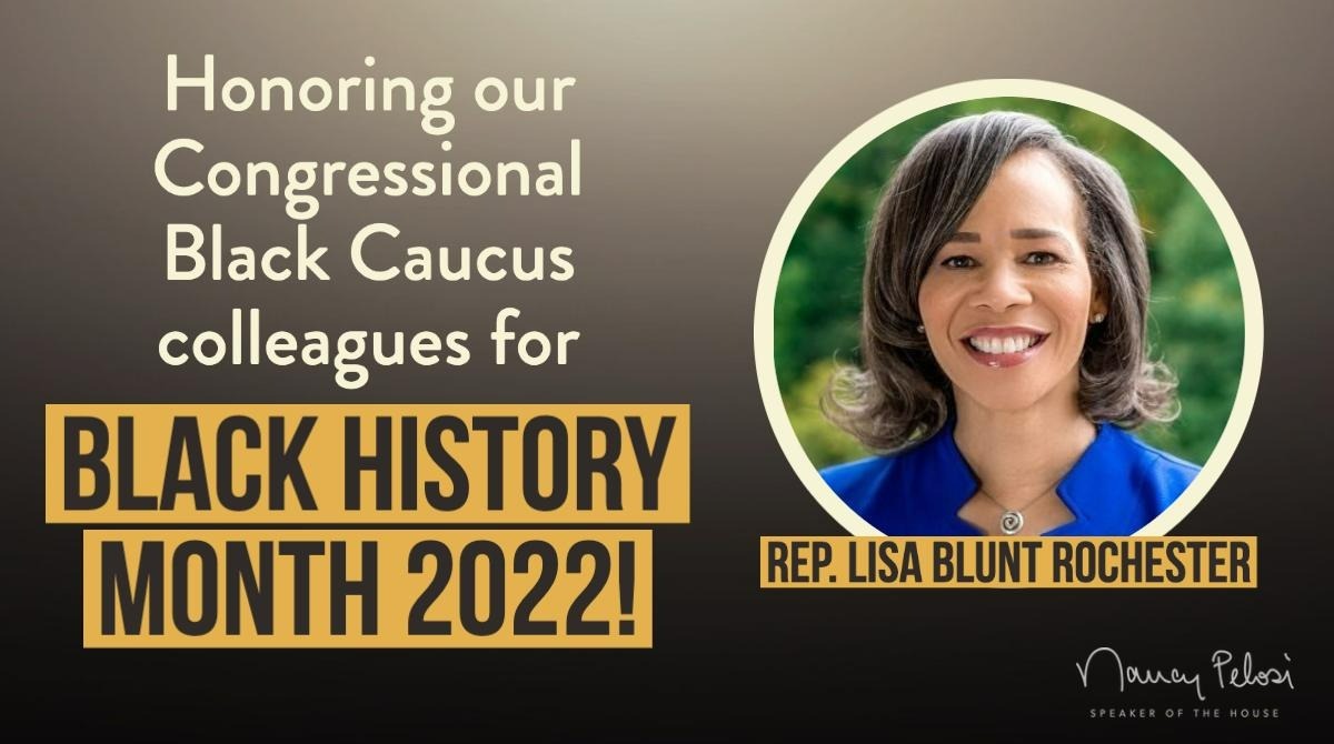 Delaware Congresswoman <a href="/LisaBRochester/">Lisa Blunt Rochester</a> fights for jobs, climate action, and affordable and high quality health care.

Her leadership to strengthen our supply chain and empower workers will position our economy and labor force to out-compete  the world. #BlackHistoryMonth