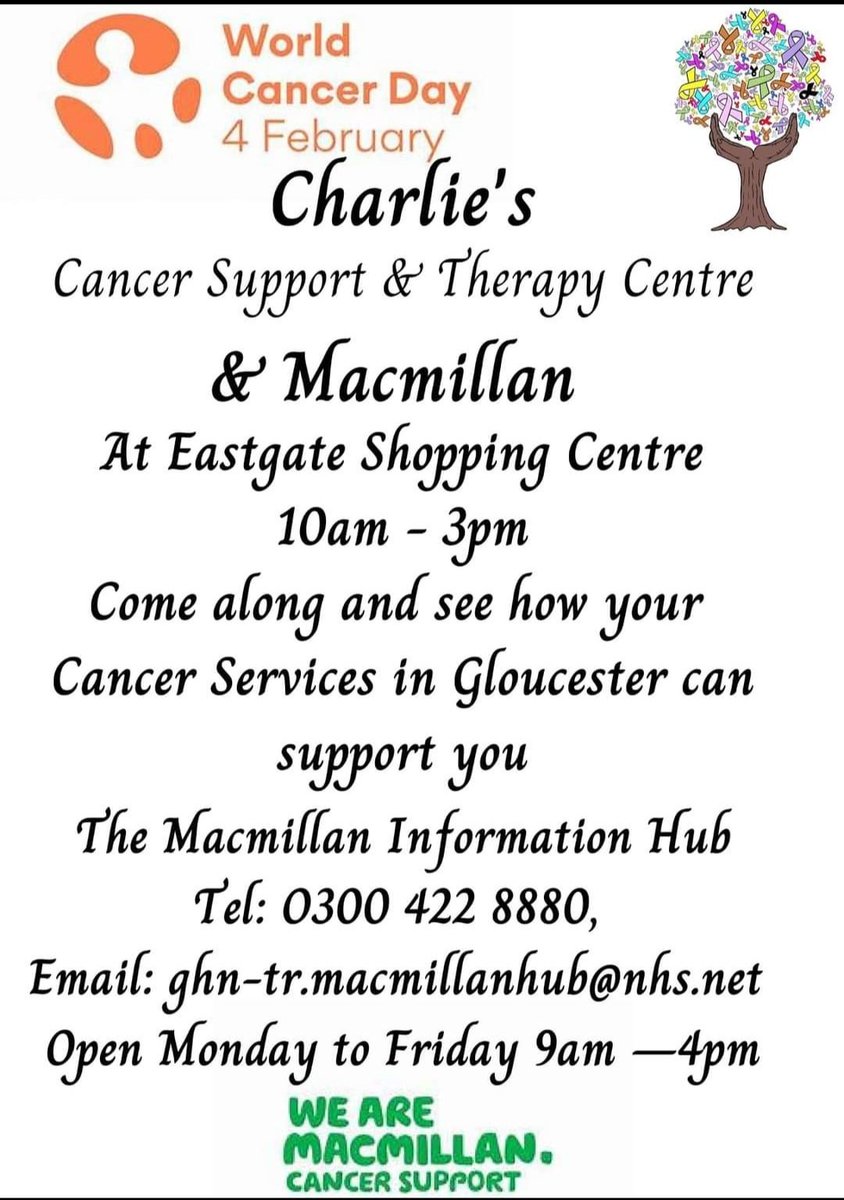 Joanne Sutherland (@charlies2014js) on Twitter photo #WorldCancerDay #community <a href="/RichardGrahamUK/">Richard Graham</a> <a href="/GlosCancerServ1/">@GlosCancerServices 💙</a> <a href="/macmillancancer/">Macmillan Cancer Support</a> <a href="/EastgateGlos/">Eastgate Shopping Centre</a> #WorldCancerDay #community <a href="/RichardGrahamUK/">Richard Graham</a> <a href="/GlosCancerServ1/">@GlosCancerServices 💙</a> <a href="/macmillancancer/">Macmillan Cancer Support</a> <a href="/EastgateGlos/">Eastgate Shopping Centre</a>