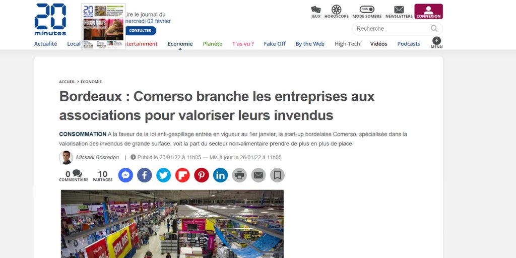Comerso.fr (@comersofr) on Twitter photo 300 millions d'€. C'est le montant des invendus neufs non-alimentaires détruits chaque année en France👉Une pratique désormais interdite avec le nouveau volet de la loi AGEC. Merci à <a href="/20Minutes/">20 Minutes</a> pour l'article mettant en lumière l'activité de Comerso 👉bit.ly/34C2K1K 300 millions d'€. C'est le montant des invendus neufs non-alimentaires détruits chaque année en France👉Une pratique désormais interdite avec le nouveau volet de la loi AGEC. Merci à <a href="/20Minutes/">20 Minutes</a> pour l'article mettant en lumière l'activité de Comerso 👉bit.ly/34C2K1K