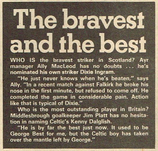 ScotsFootyCards's tweet photo. The bravest and the best #AllyMacLeod #AlexIngram & #KennyDalglish #Shoot! 1975-10-18 https://t.co/XTt4LYDNqW